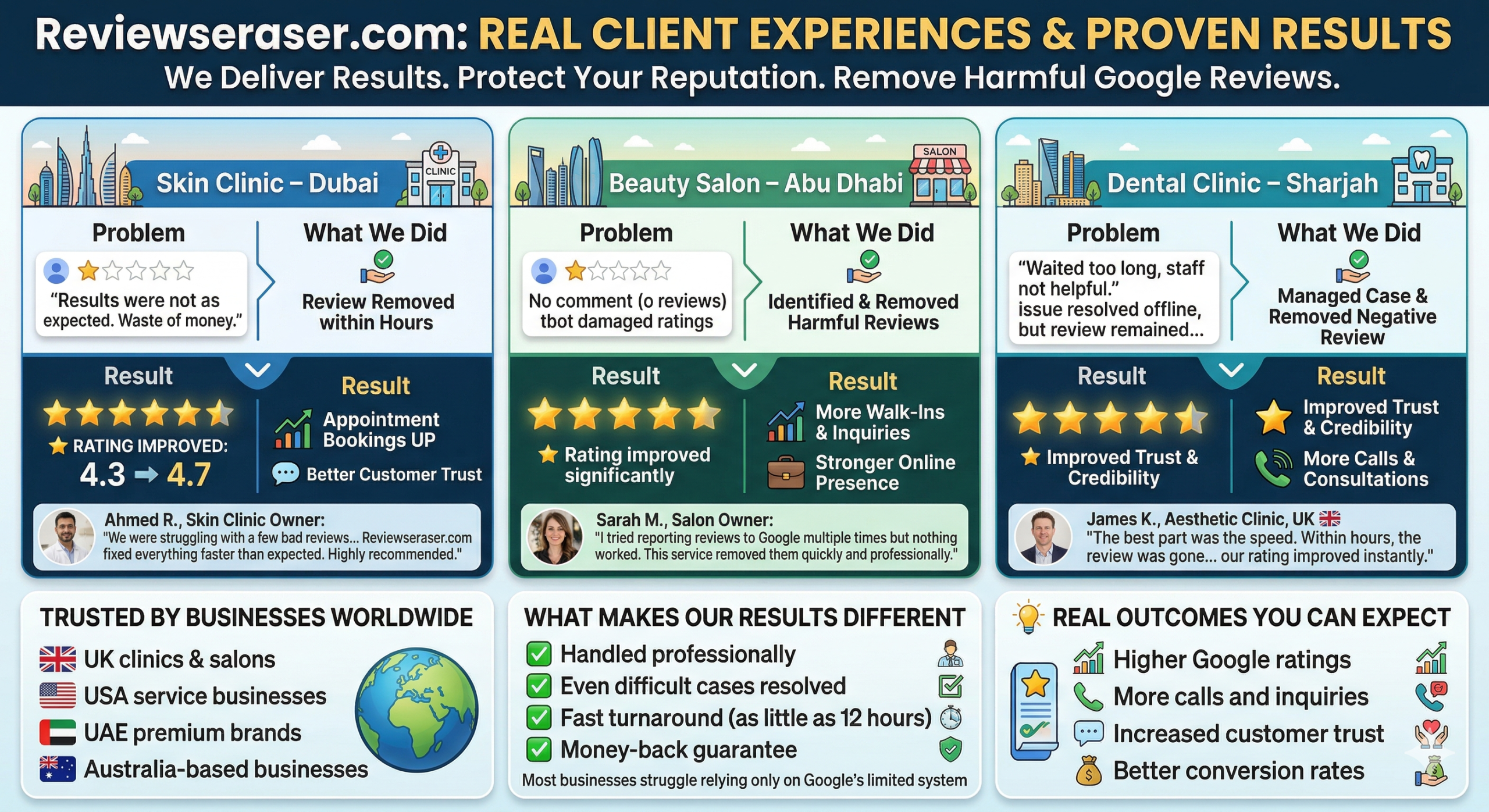 Google review removal service results compared with DIY flagging outcomes